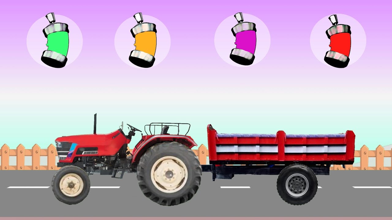 CORRECTLY GUESS THE COLOR OF THE TRACTOR CONSTRUCTION VEHICLE !