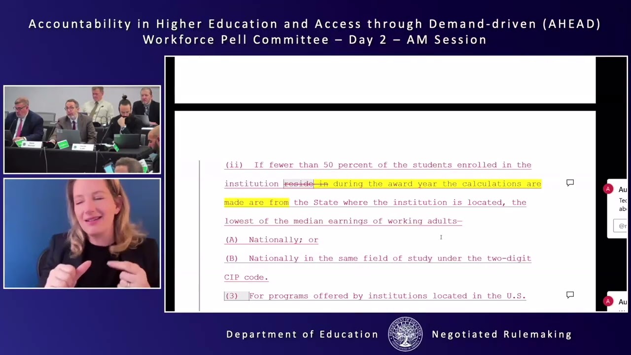 Accountability in Higher Ed and Access through Demand-driven Workforce Pell, Session 2, 01/06/26, AM