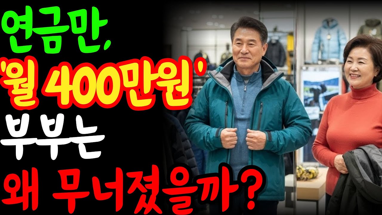 연금만 월 400만원인데… 우리 부부의 노후가 무너진 진짜 이유