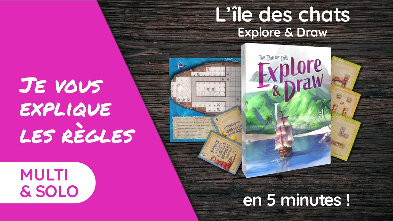 Je vous explique les règles du jeu L’ILE DES CHATS - EXPLORE AND DRAW en moins de 5 minutes!