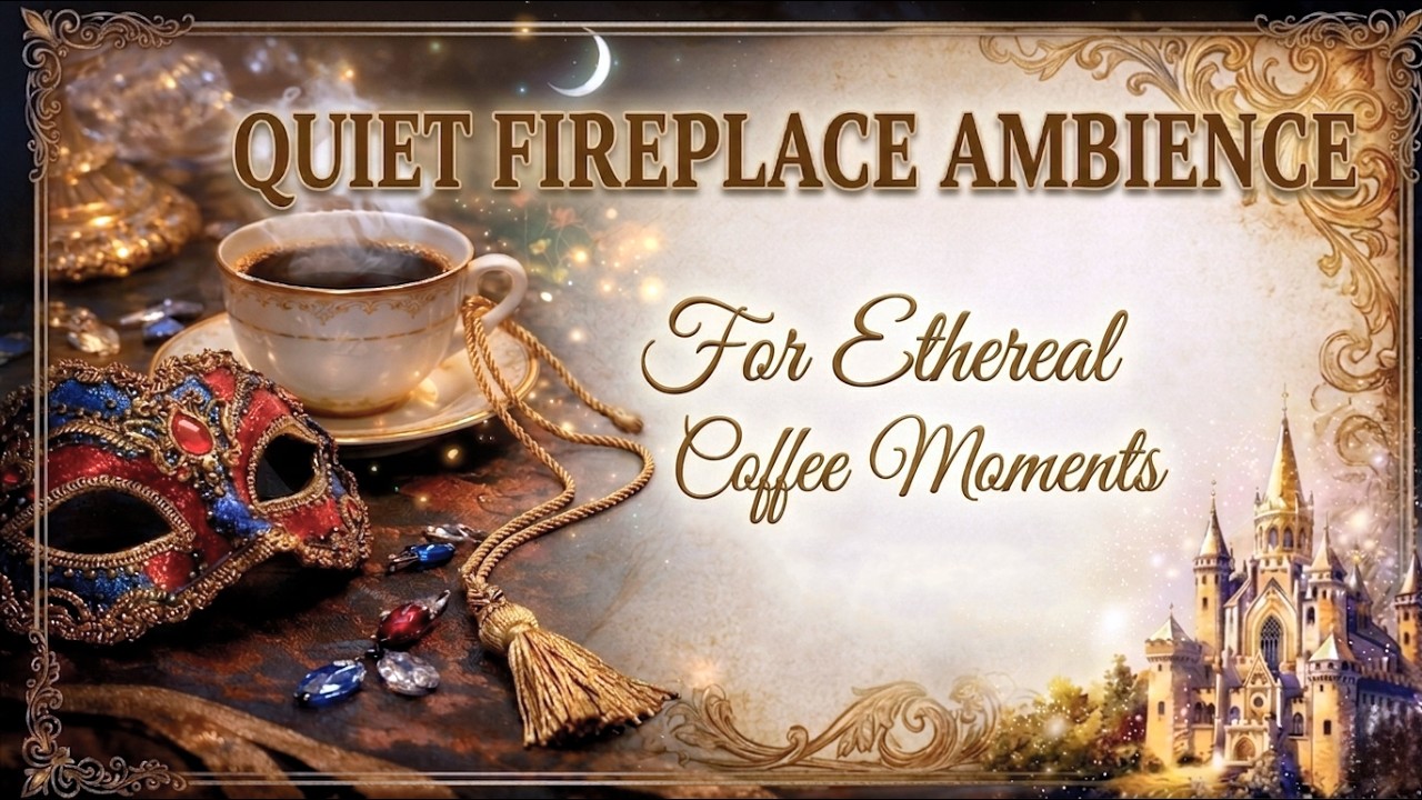 Coffee with Lady Evita by the Fireplace (no music) | Enchanted Castle & Forest Fantasy Ambience