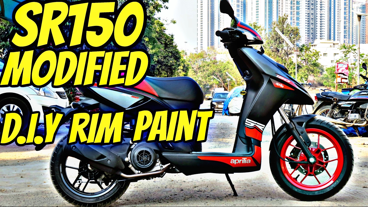 APRILIA SR150 MODIFIED || HOW TO PAINT RIMS || D.I.Y || RED RIMS