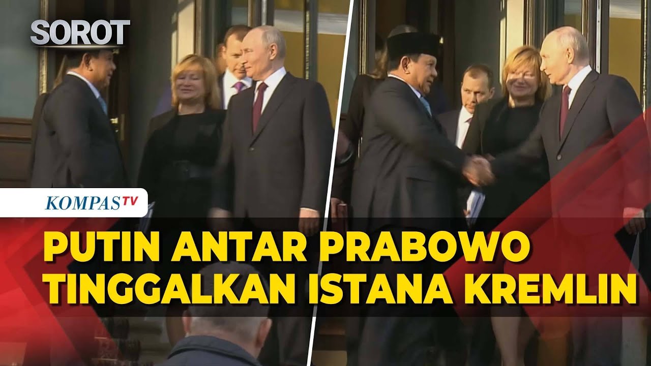 Momen Presiden Rusia Putin Antar Prabowo Tinggalkan Kremlin