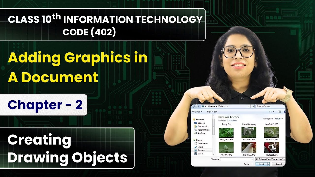 Adding Graphics in a Document - Creating Drawing Objects | Class 10th Information Technology Ch 2