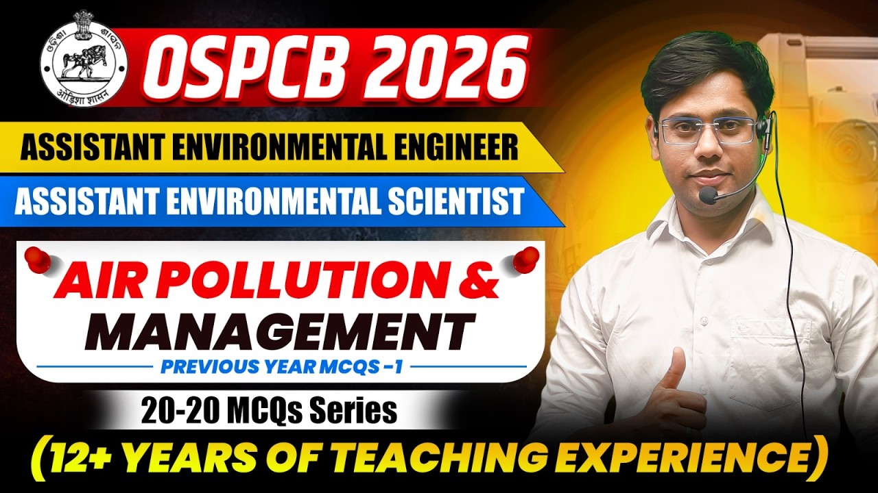 OSPCB RECRUITMENT || SPCB previous years MCQs AIR POLLUTION -01(special mcqs series ) || #OSPCB_AEE