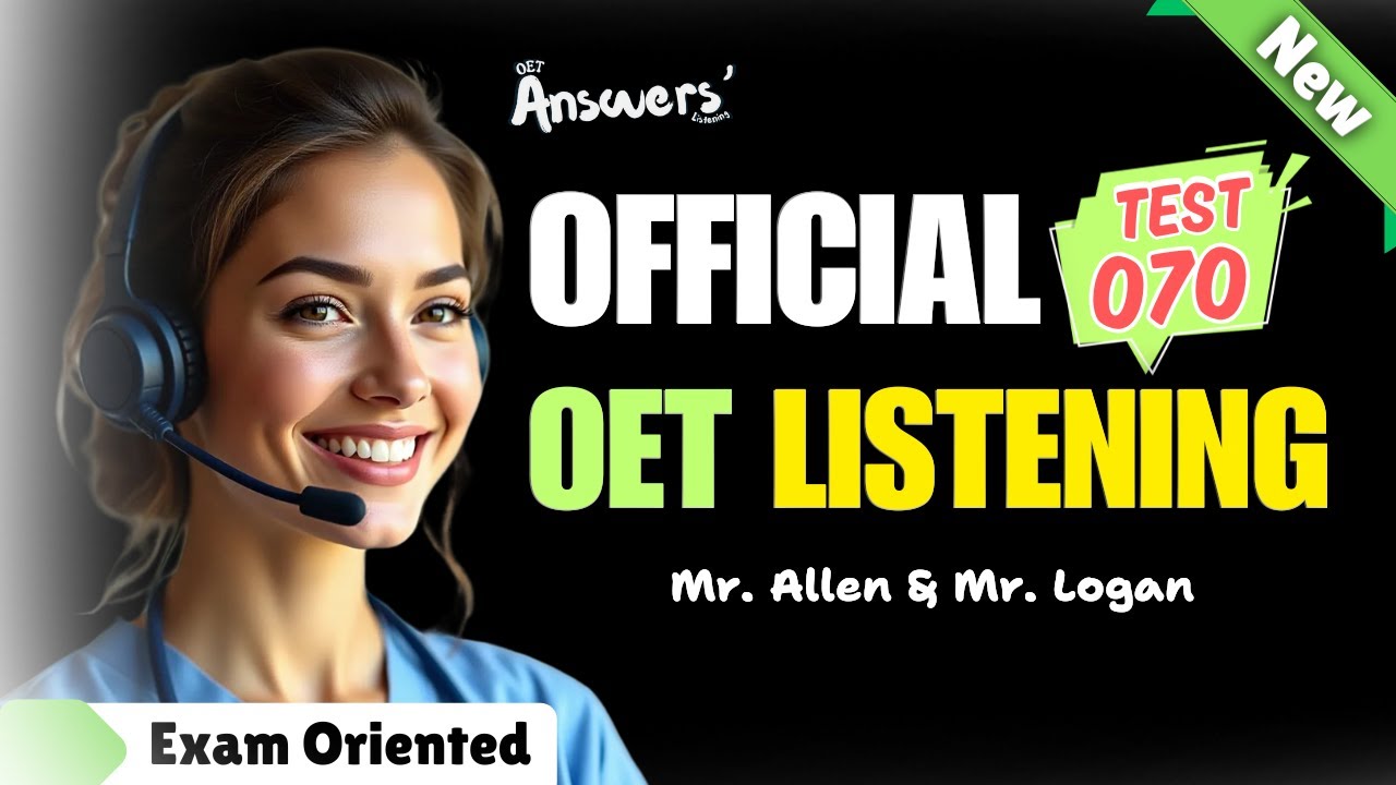OET Listening Sample for Nurses and Doctors | 02-12-2024 #oet #oetexam #oetnursing #oetlisteningtest