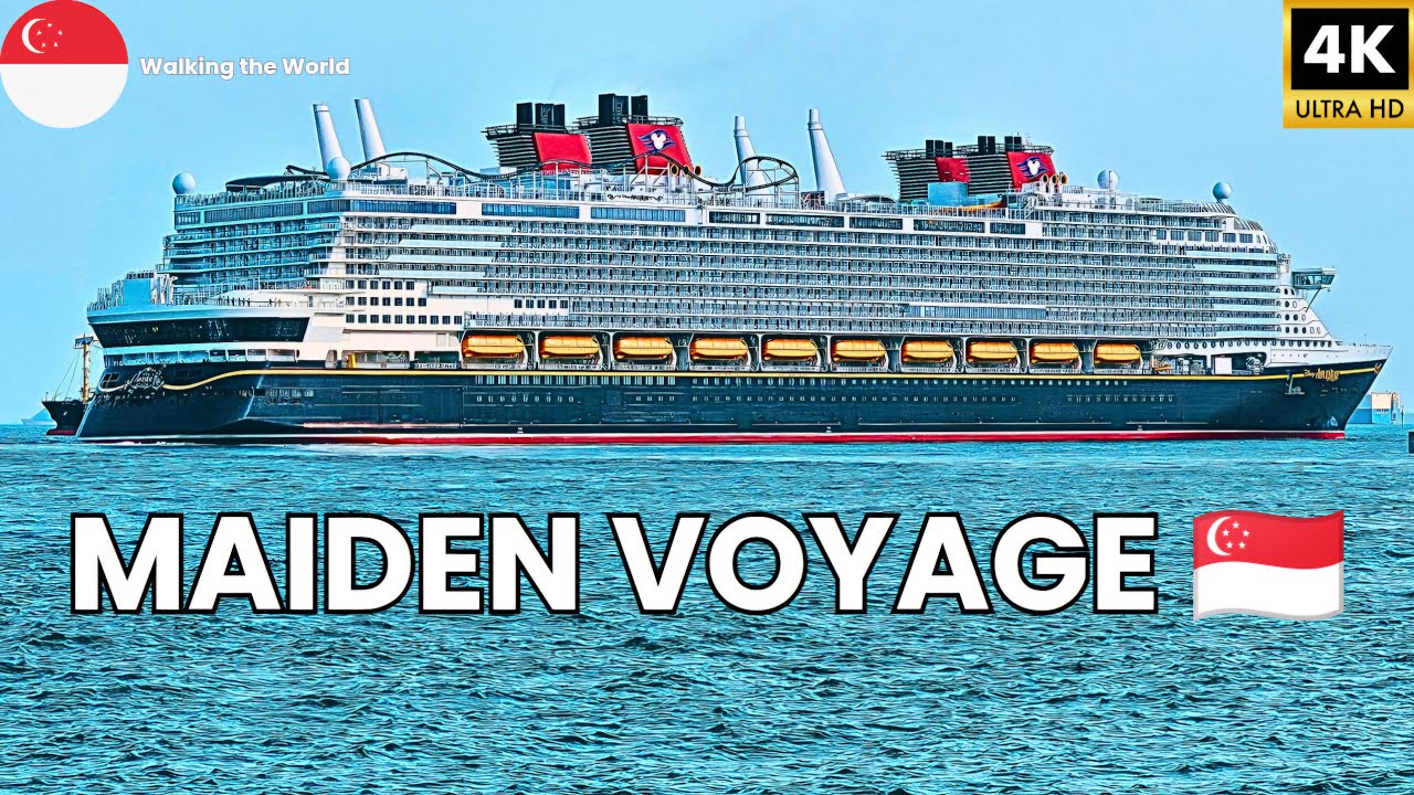 Disney Adventure Cruise MAIDEN VOYAGE | Historic Sailing from Singapore [4K]