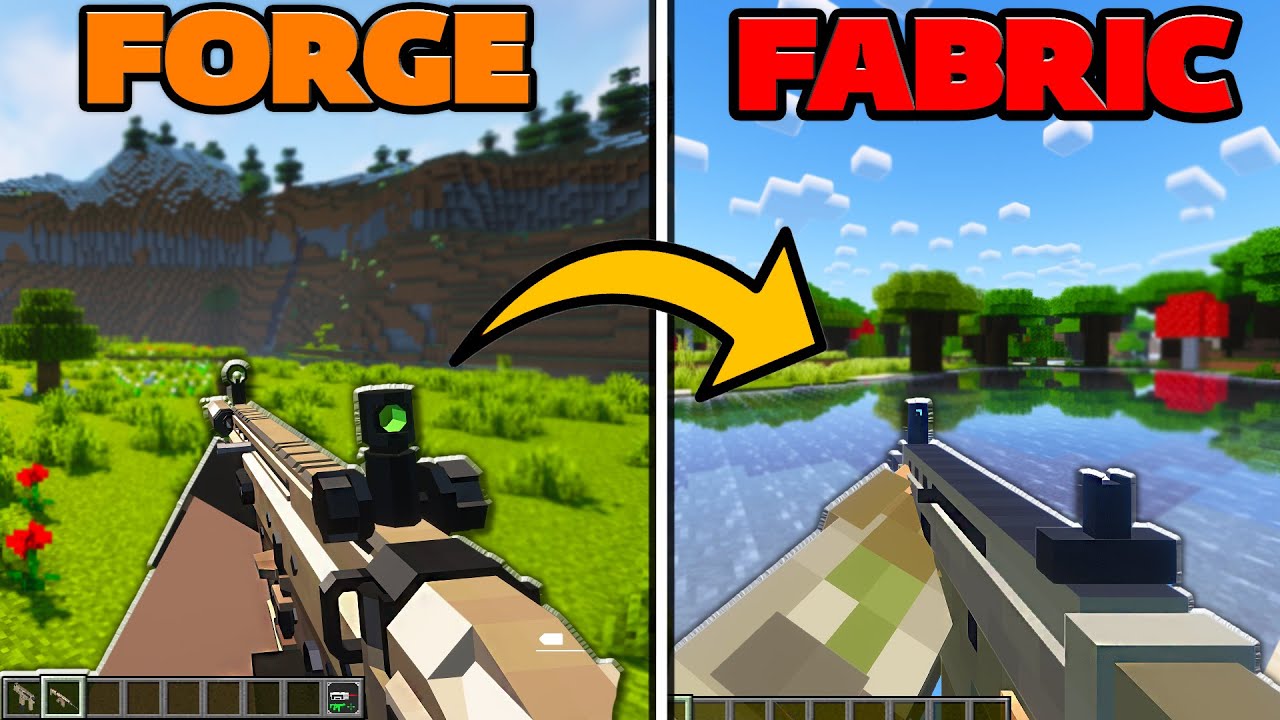 The MINECRAFT GUNMOD we all have been waiting for! / the best minecraft fabric gun mod