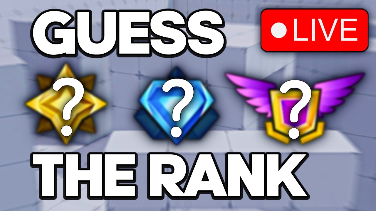 🔴 LIVE: Guess The Rank Challenge | Viewer Games Later (Roblox Rivals)