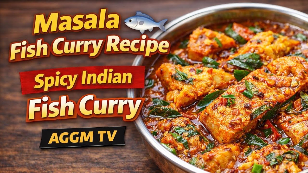 Masala Fish Curry Recipe 🐟 | Spicy Indian Fish Curry | Easy Fish Curry | AGGM TV