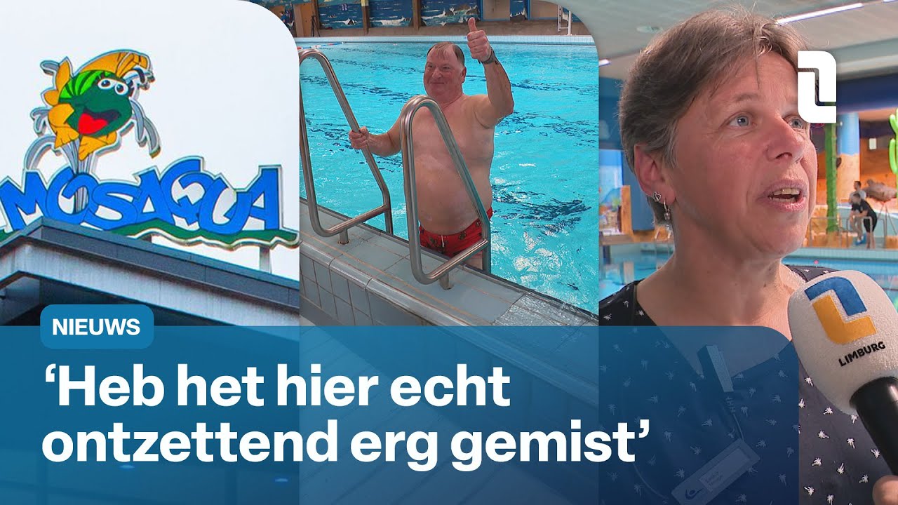 Zwembad Mosaqua weer geopend: eerste gasten komen duik nemen 🏊 | L1 Nieuws