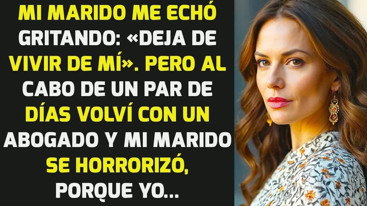 Mi Marido Me Echó Gritando: «Deja De Vivir A Mi Costa», Pero Volví Con Un Abogado. HISTORIAS LA VIDA