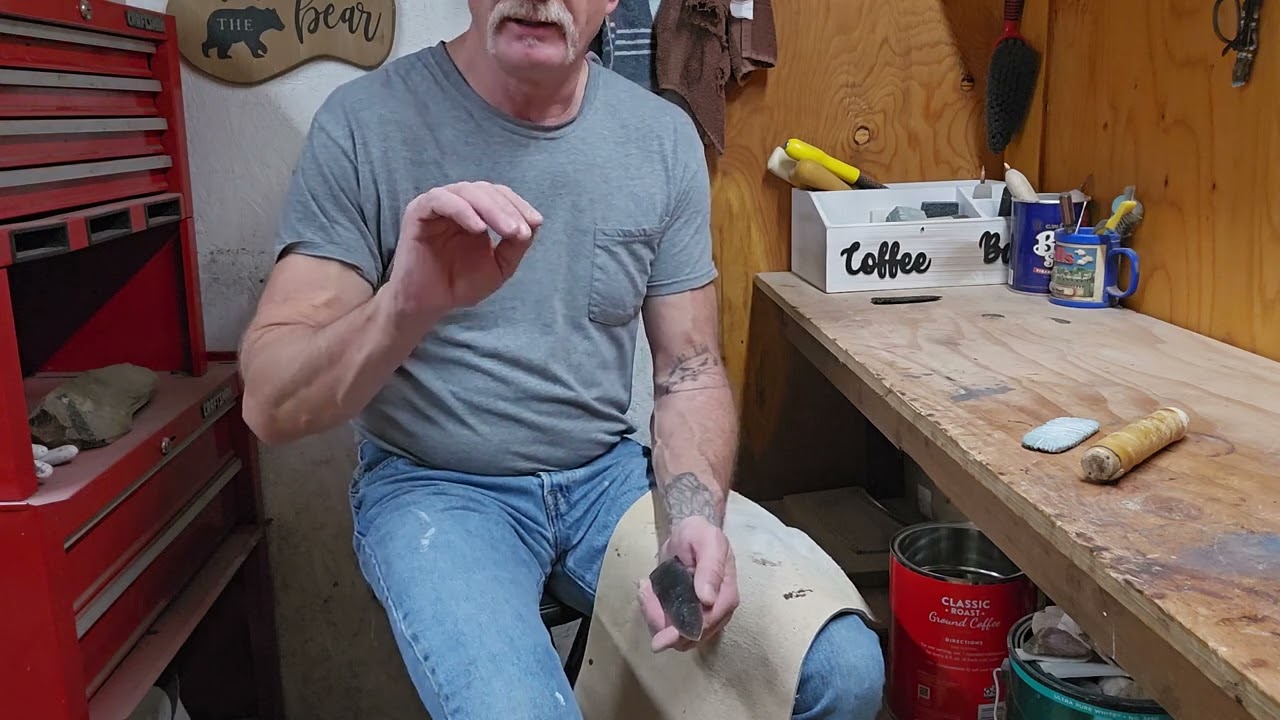 Tutorial Chipping fog preform knapping knife blade