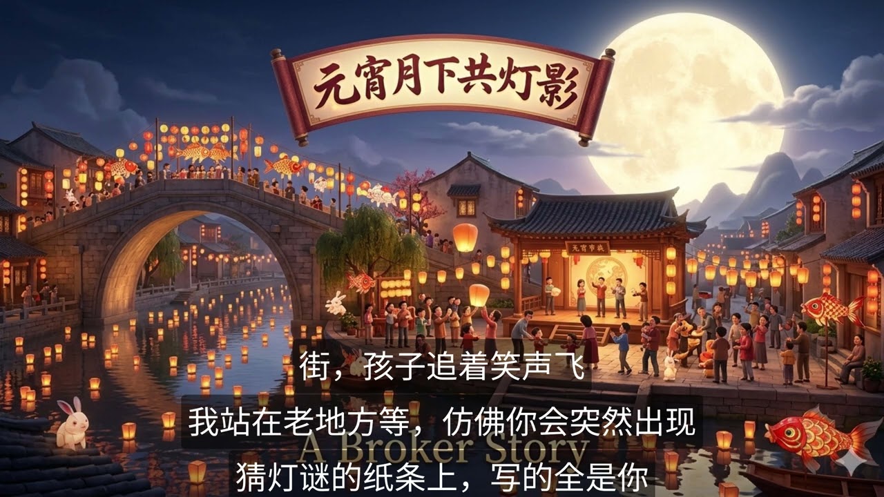 元宵节 - 元宵月下共灯影