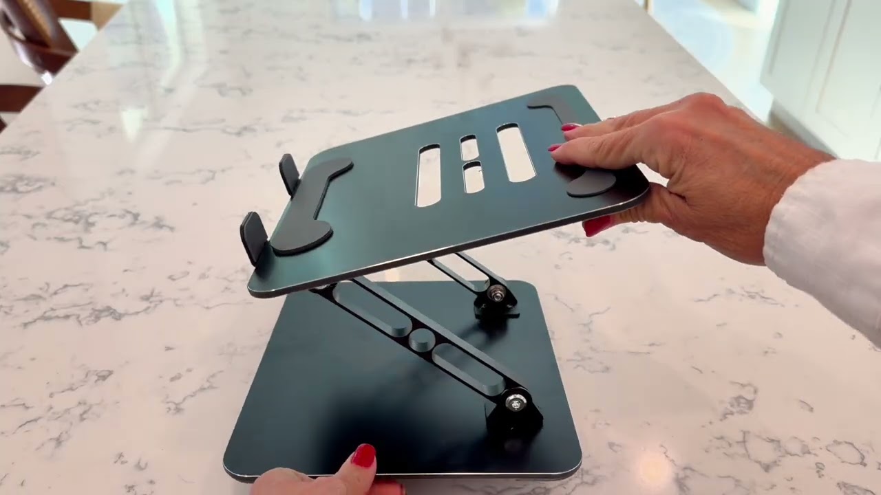 laptop stand that helps with posture and its adjustable height