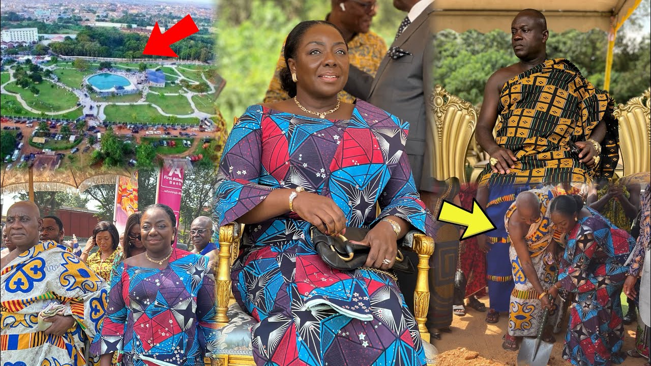 WOW😍Watch Otumfuo’s Wife HRH Lady Julia Cuts Sod for Kumasi Children’s Park Redevelopment😱