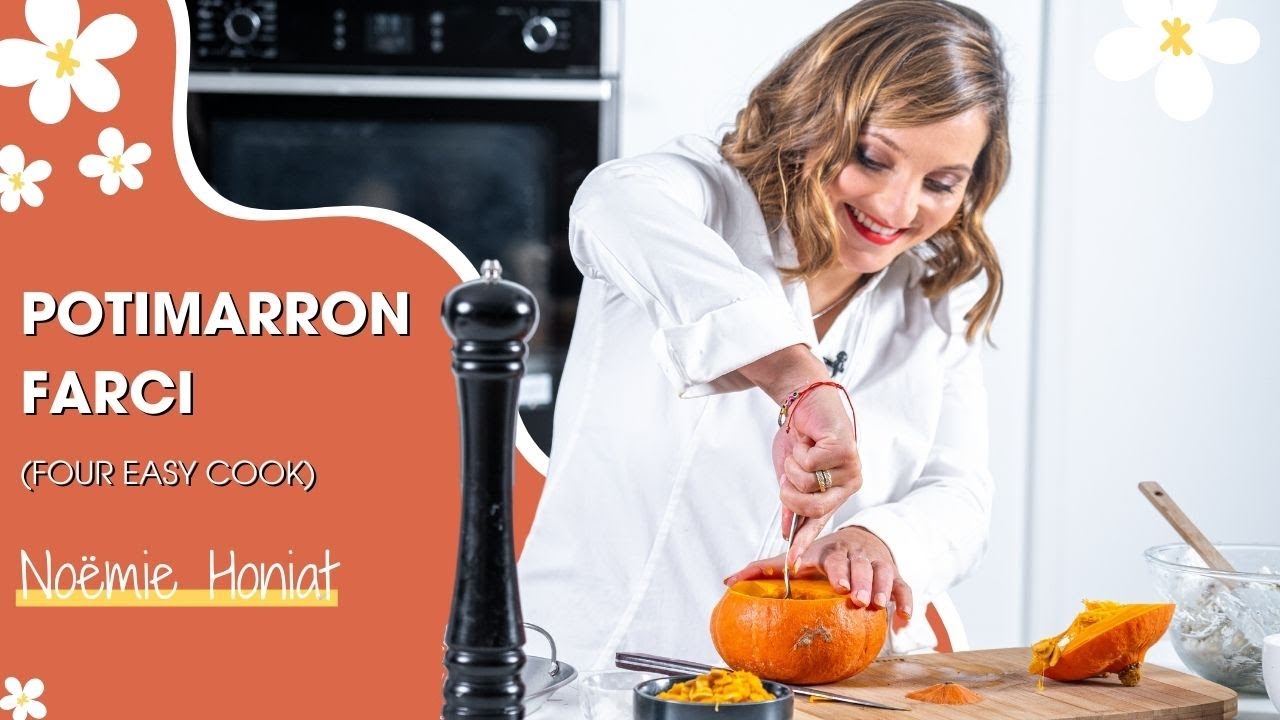 Potimarron farci, ch&egrave;vre frais, miel et thym citron - Un chef en cuisine avec No&euml;mie Honiat