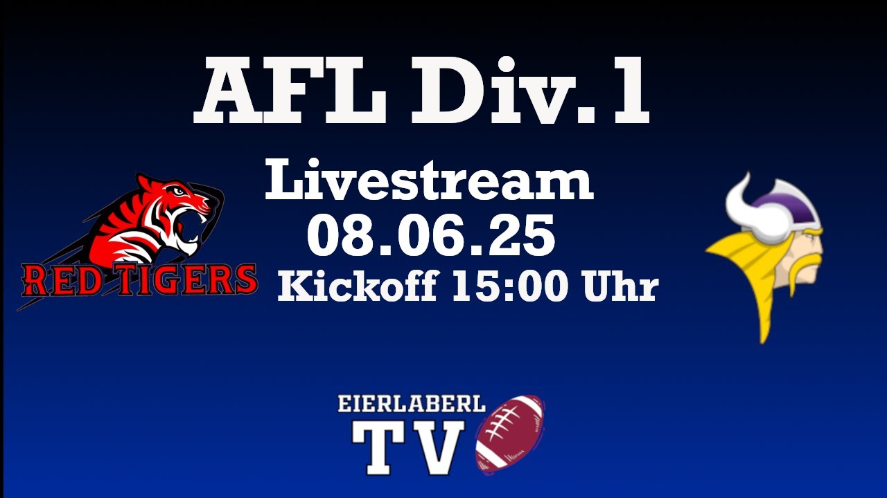 Livestream AFL Division 1 Red Tigers vs. Vikings