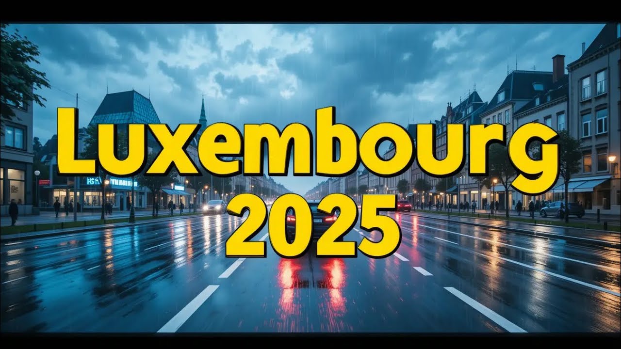Rainy Drive in Luxembourg 🇱🇺 | Belval to Esch-Sur-Alzette | 4K Driving Tour 2025
