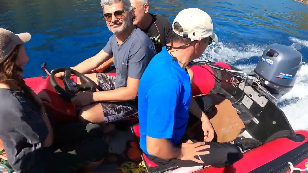 Zodiac bot ile Binlik koyuna kaçarken ( Göcek Koyların Ekim 2025)