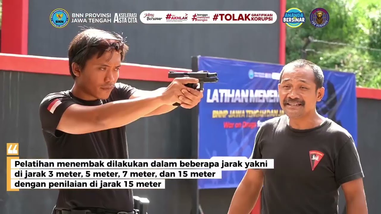 BNN Provinsi Jawa Tengah Laksanakan Pelatihan Menembak di Lapangan Tembak Platina Akpol