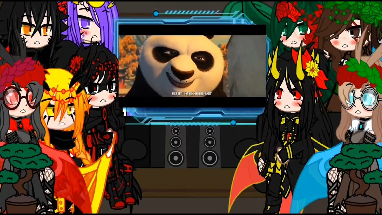 Kaijus fêmeas reagindo ao Rap do Oogway+Lorde Shen+O Herdeiro do Chi/Gacha Club\