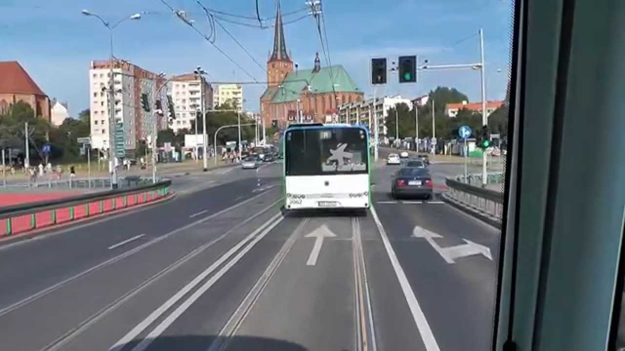 SZYBKI TRAMWAJ, SZCZECIN,  TURKUSOWA - WYSZYŃSKIEGO  12 min 55s HD
