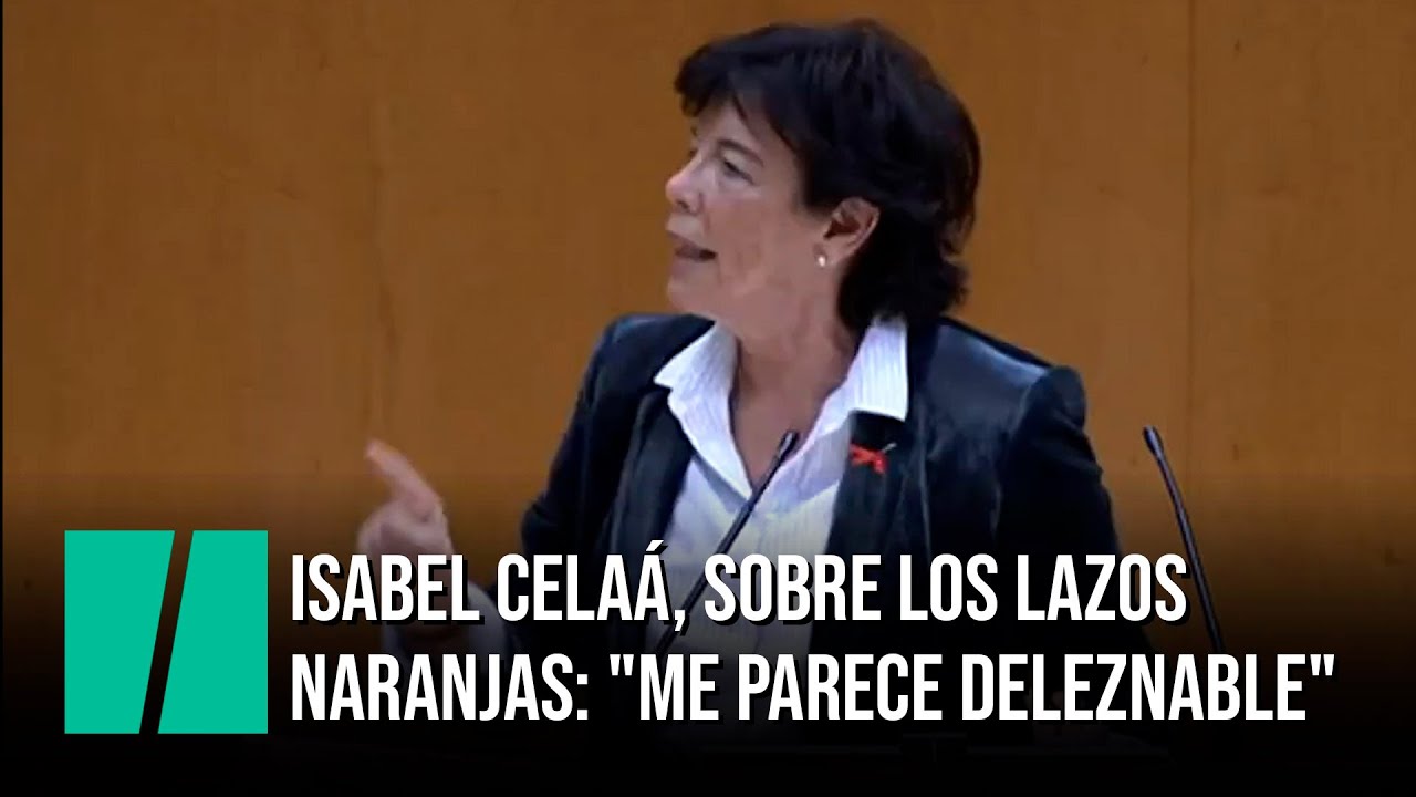 Isabel Celaá se pronuncia sobre los lazos naranjas: 