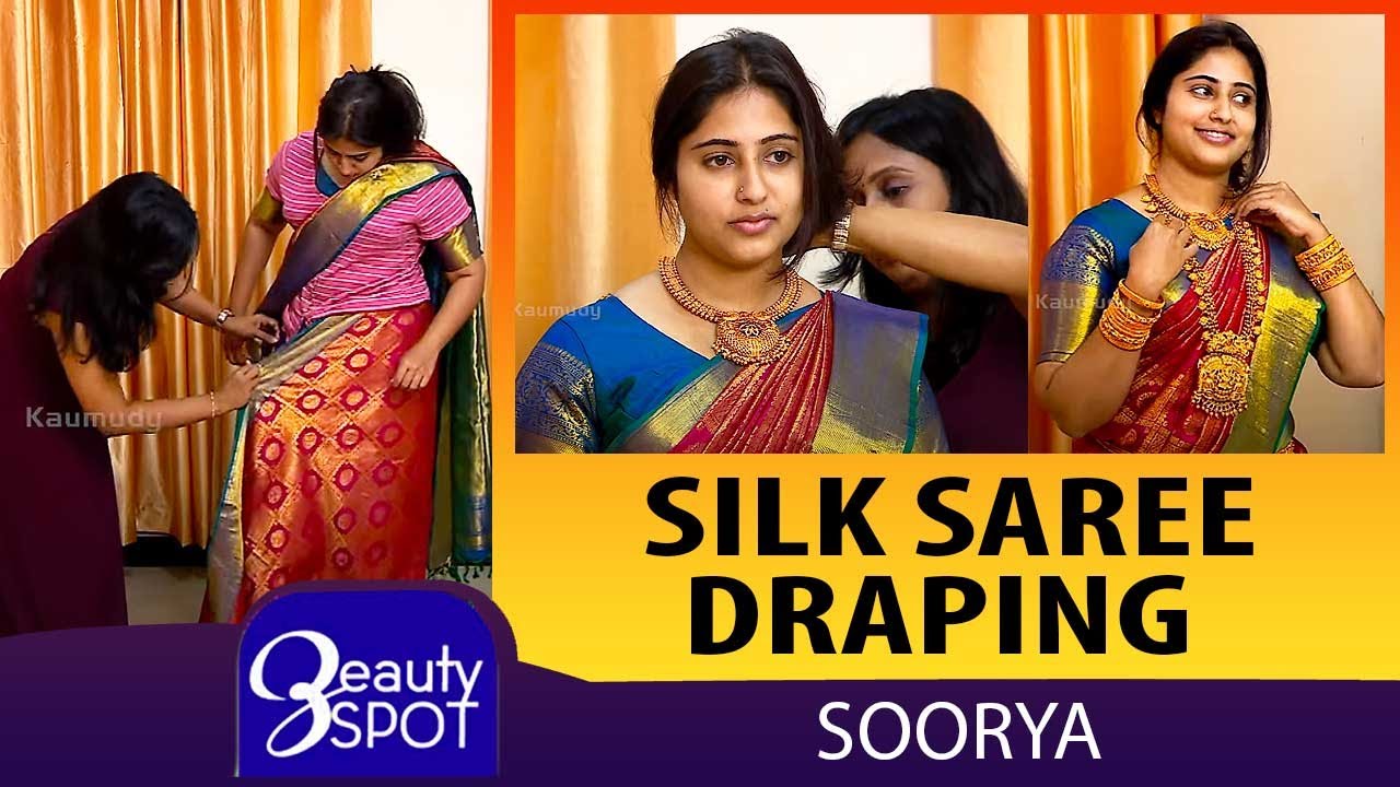 Silk Saree Draping | Bridal Saree Draping Styles | Saree pleating tricks | Beauty | Kaumudy
