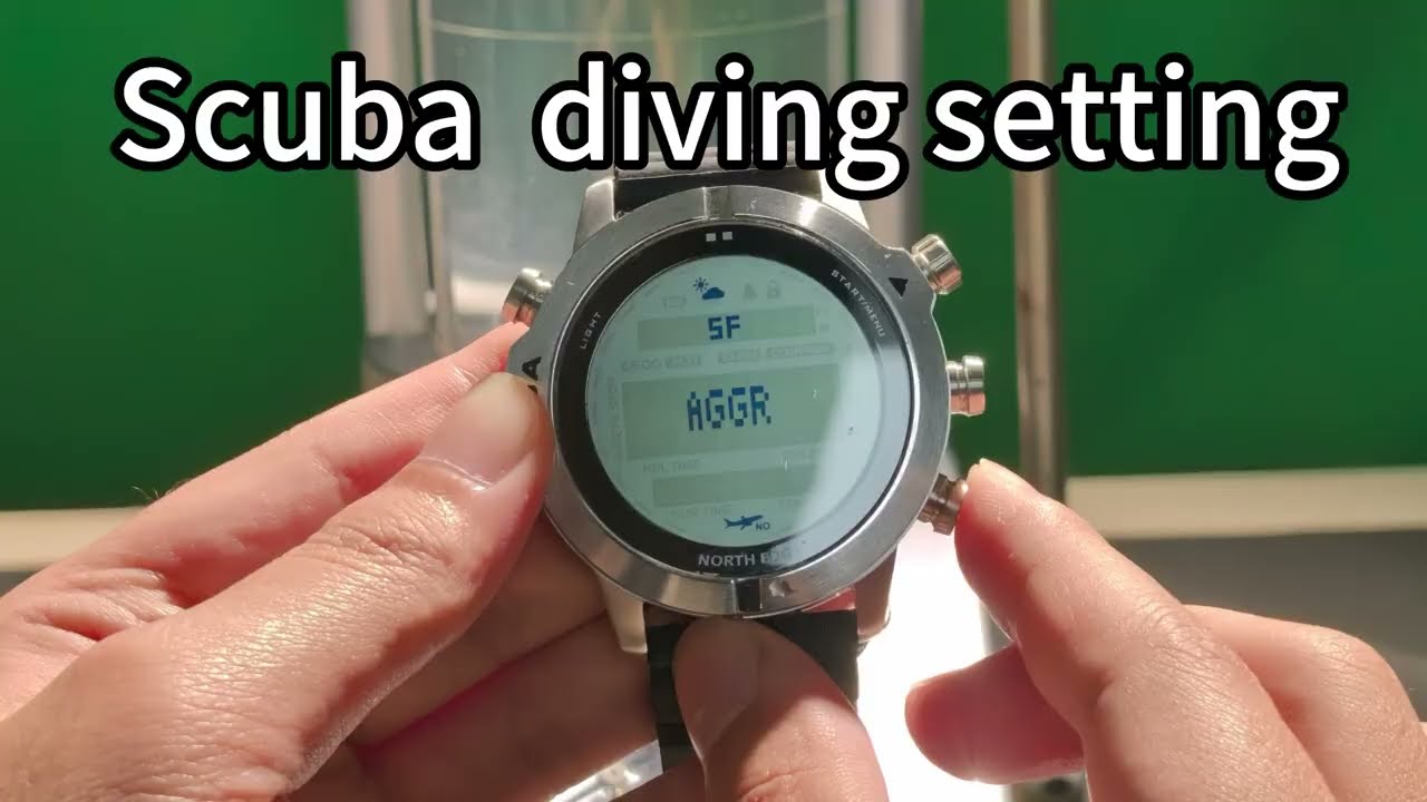 NORTH EDGE AQUA Diving function settings, scuba diving and free diving tests.
