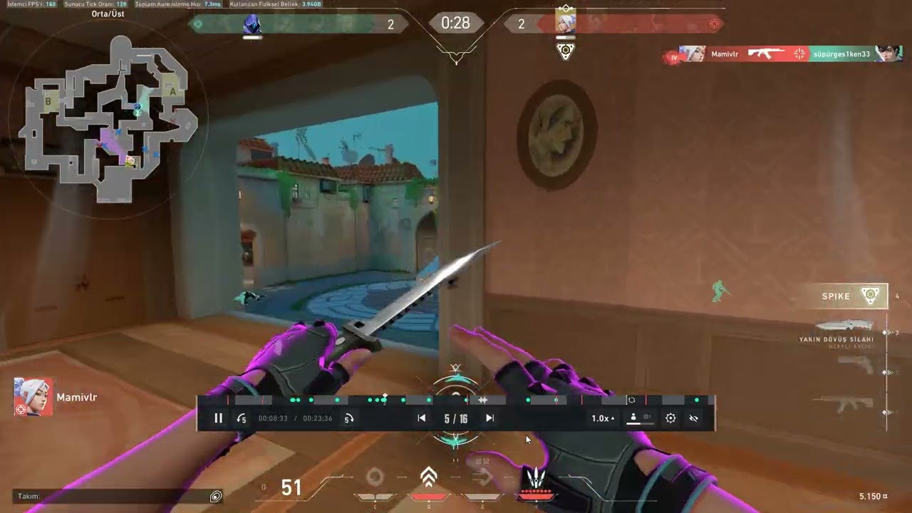 güzel bir clutch 1 v 5 ace li