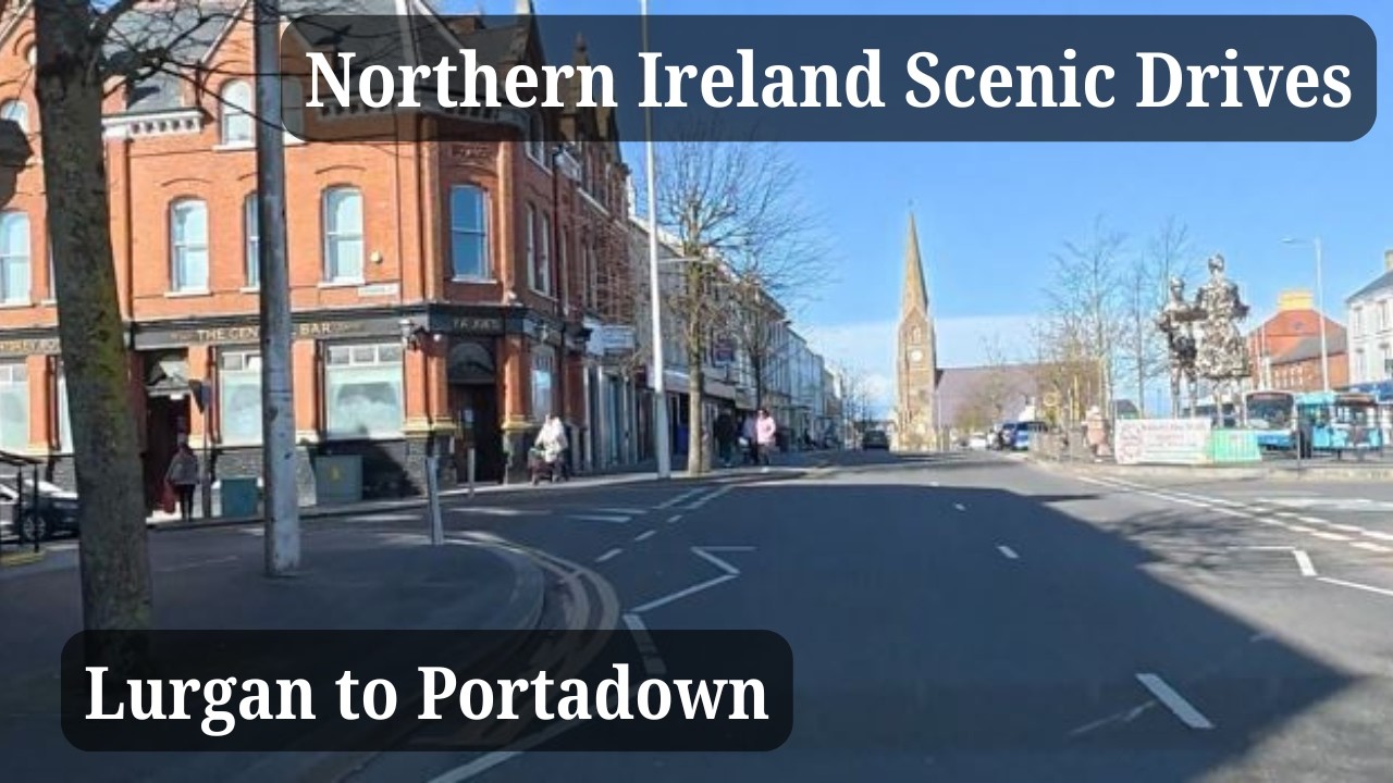 Lurgan to Portadown Northern Ireland Scenic Drive - Passing Craigavon & Rushmere Shopping Centre