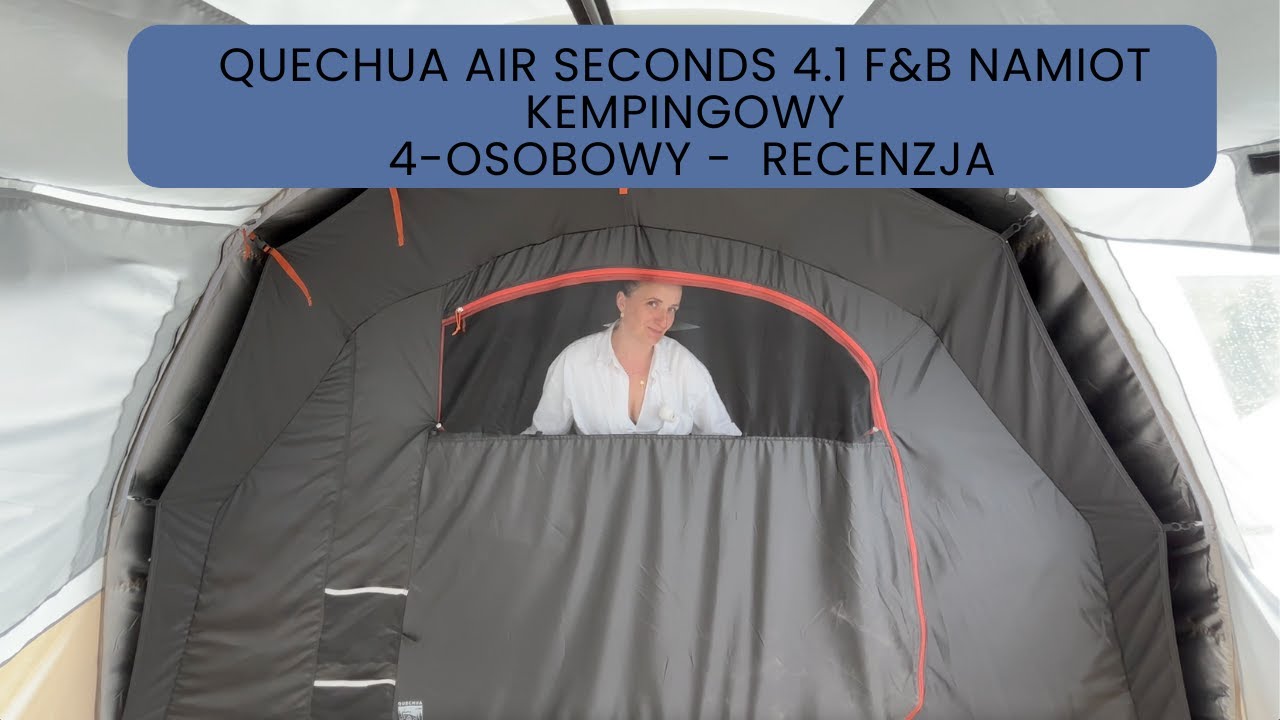 Quechua Air Seconds 4.1 F&B - Recenzja Namiotu kempingowego z Decathlonu 4-osobowego - 1 sypialnia