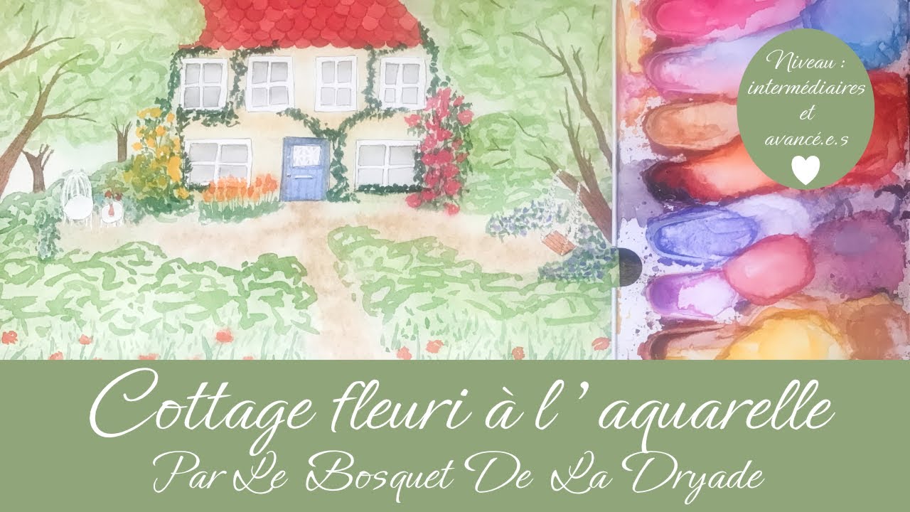 Tuto aquarelle / Cottage fleuri