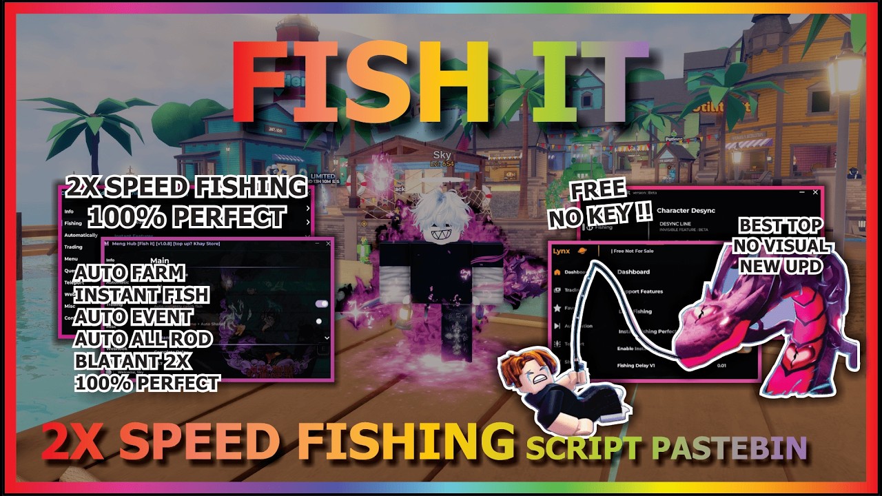 FISH IT Script Pastebin 2026 AUTO FARM, 2X SPEED FISHING, AUTO PREFECT, INSTANT FISHING (NO KEY) 🌹🐟