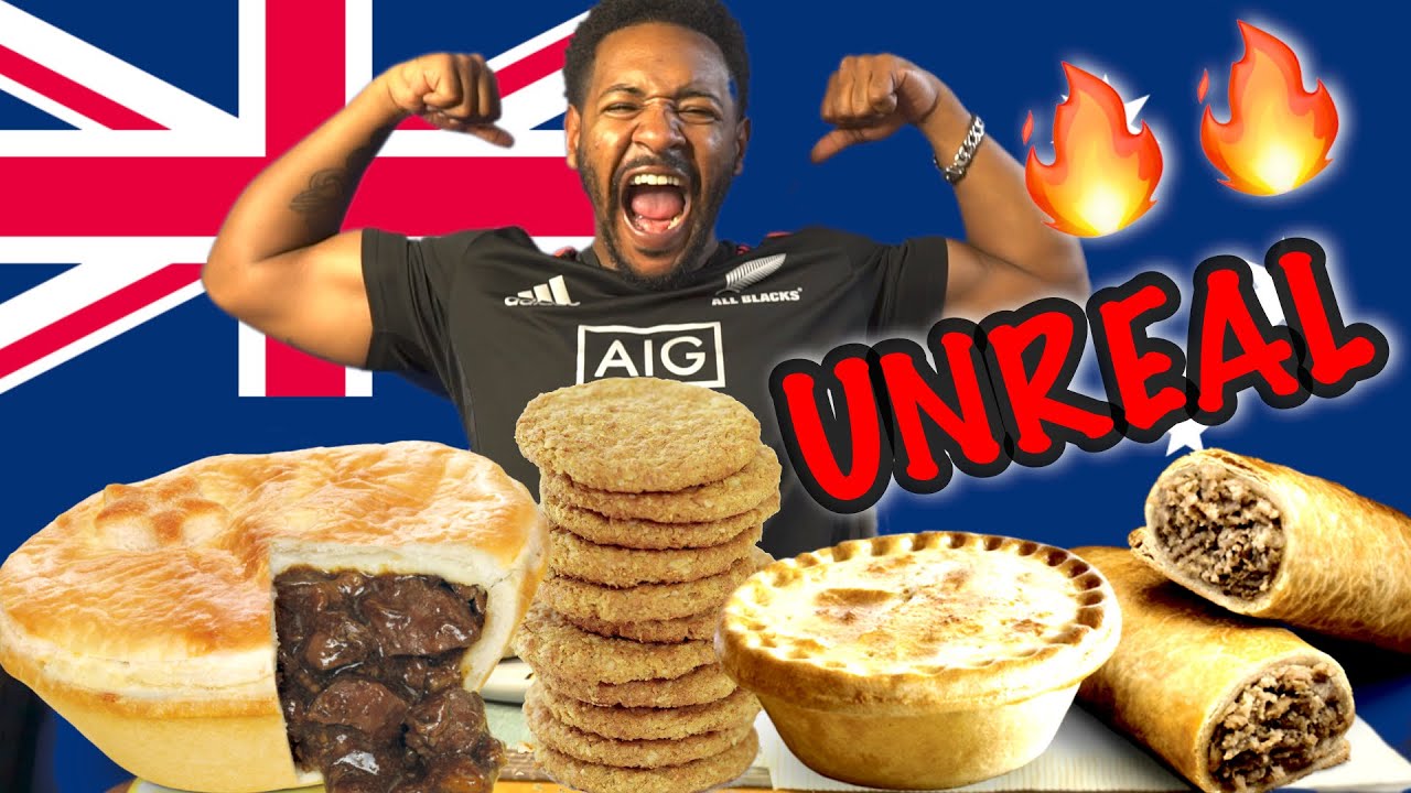 AMERICAN TRIES AUSTRALIAN FOOD FOR THE FIRST TIME (MEAT PIE, SAUSAGE ROLL & MORE!!!)