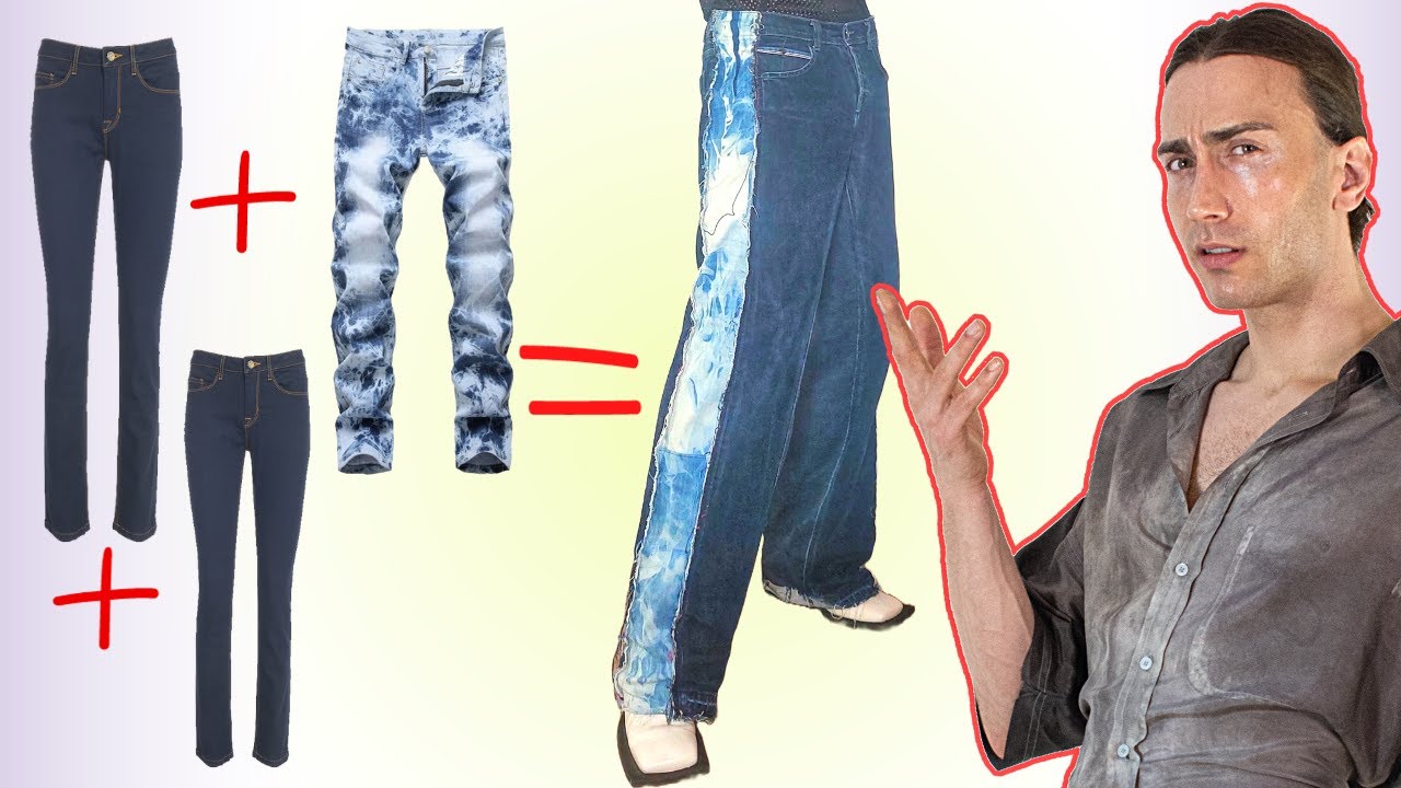 How To ACTUALLY Turn Skinny Jeans Into Wide Jeans (In Depth NO FLAIR Skinny To Wide Jeans Tutorial)