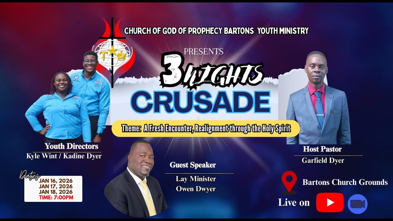 BARTONS COGOP YOUTH CRUSADE  FRIDAY JANUARY 16, 2026 NIGHT 1