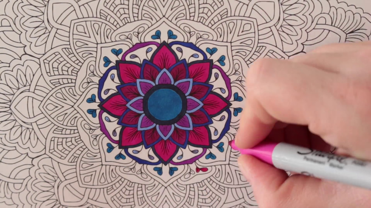 STOP MOTION MANDALA COLORING BOOK MEDITATIVE GARDEN MANDALA