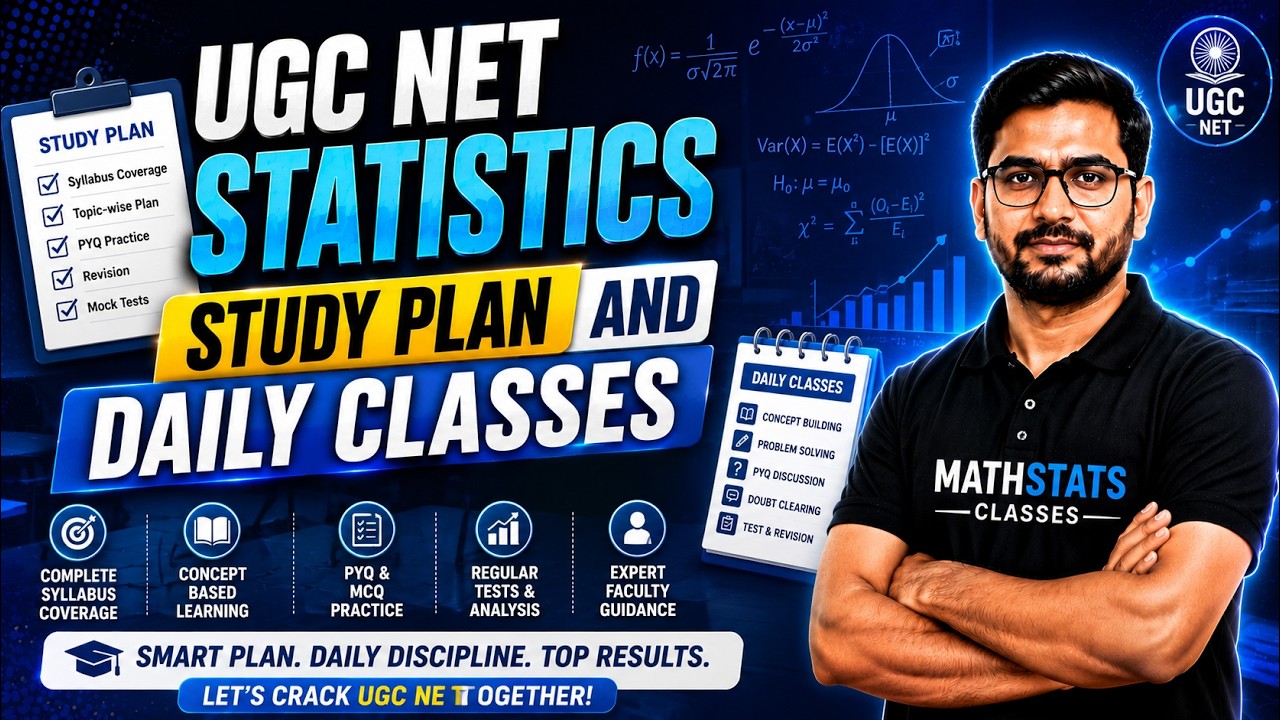 Учебный план и ежедневные занятия по статистике для экзамена UGC NET | MathStats@8810409392