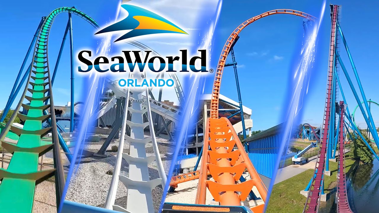 All Roller Coaster at SeaWorld Orlando 2024 🇺🇸