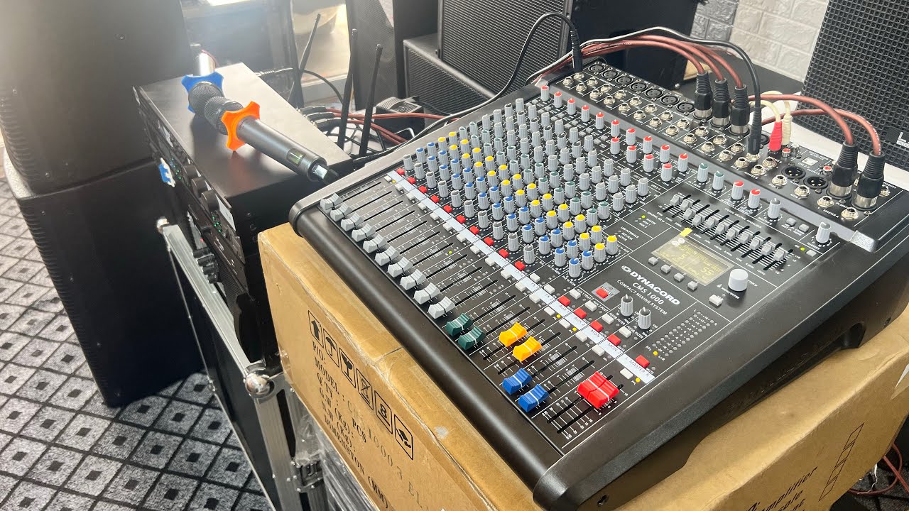 Hướng dẫn anh em ghép Vang Số KX180 + Mixer Dynacord CMS 1000 Làm Effect Rời