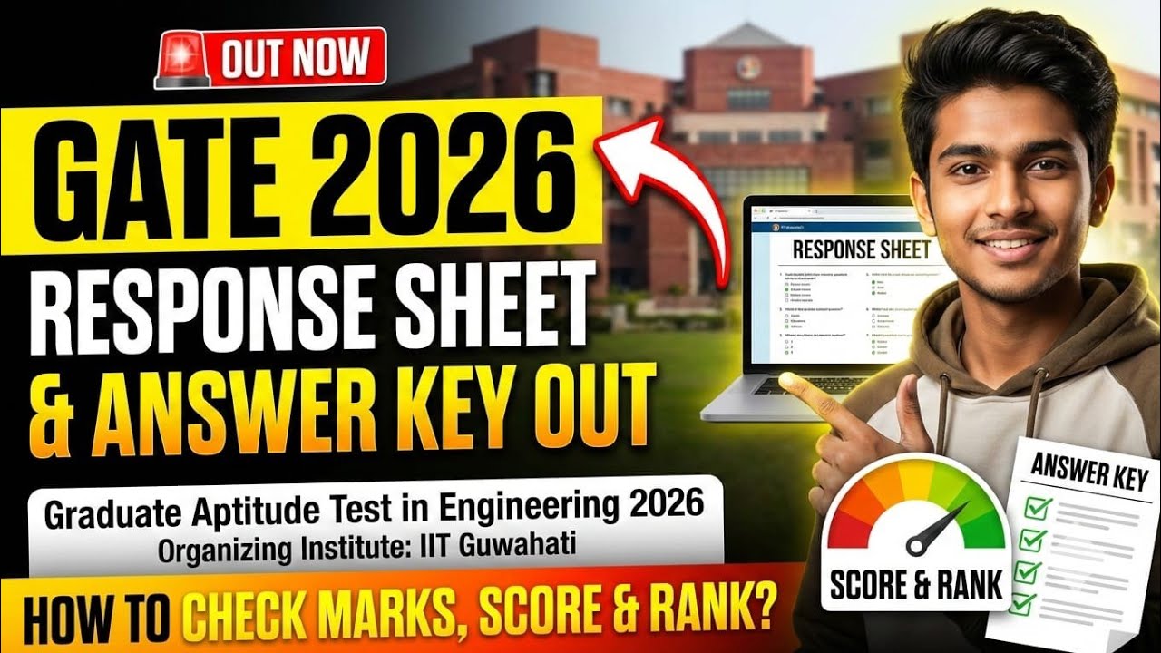 GATE 2026 I Answer key l Score l Rank check l #EE #CSE #Civil #ECE #gate #gate2026result #exam 