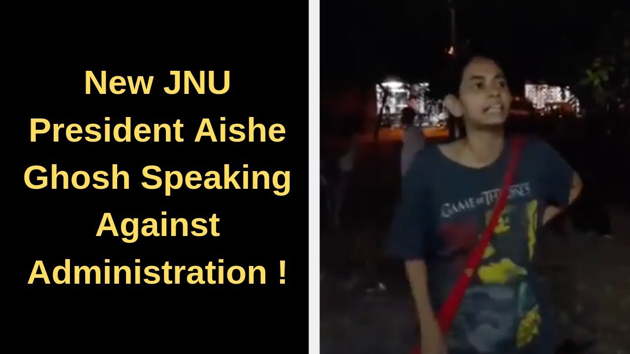 JNU Elections 2019 Update LIVE: New JNU President Aishe Ghosh Speaking Against Administration