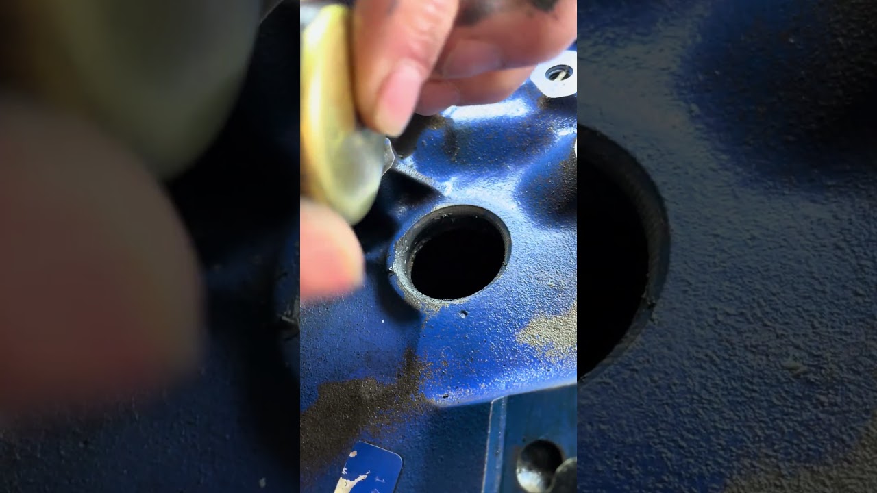 How to install a freeze plug in an engine block #automobile#car#mechanic#fe#truck#howto#engine#diy