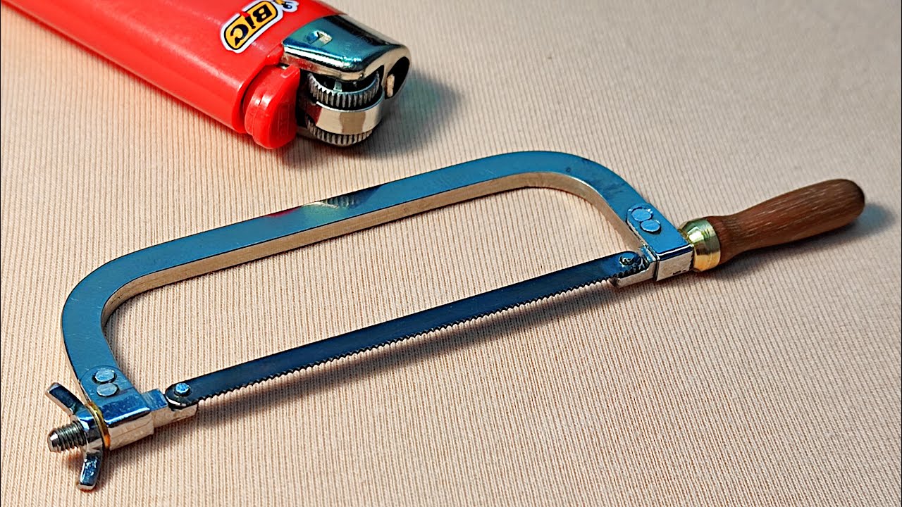 DIY Mini Hacksaw for metal. Saw for metal. Small copy, fully functional