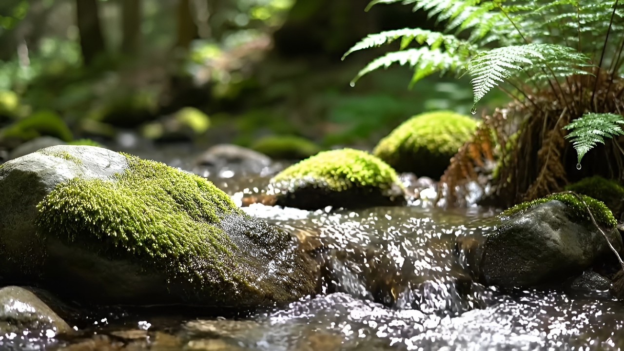 Calm Water Sounds for Sleeping 🌿 Forest River Relaxation