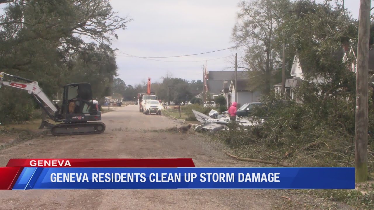 GENEVA RESIDENTS CLEAN UP STORM DAMAGE