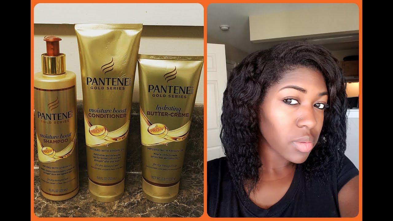 Relaxed Hair Wash Day ft.Pantene Pro-V Gold Series Moisture Boost Shampoo, Conditioner, Butter Cream