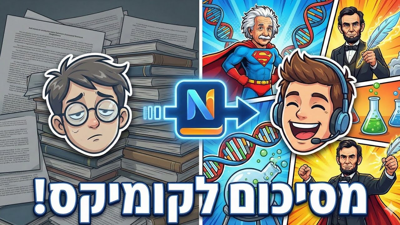 ללמוד אחרת: כך הופכים כל סיכום ב-NotebookLM לקומיקס משעשע